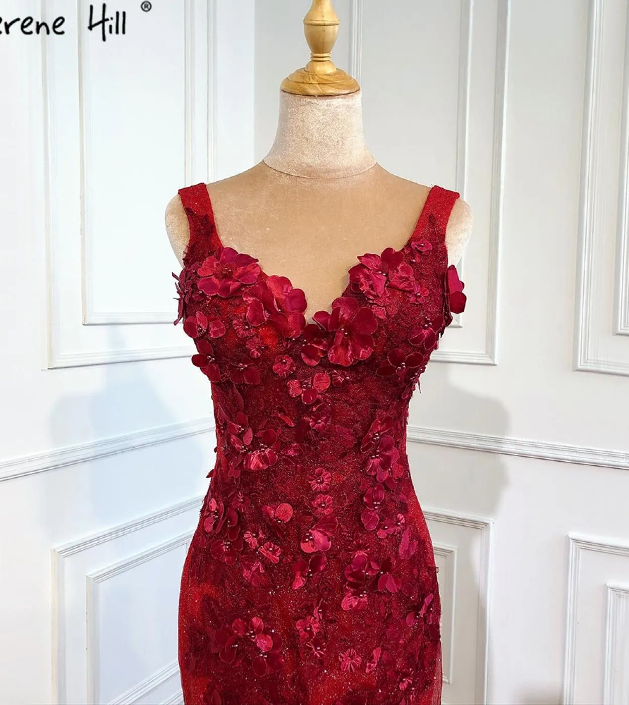 Abiti da sposa a sirena rossa Serene Hill Dress Abito rosso Abito da sposa rosso Sposa