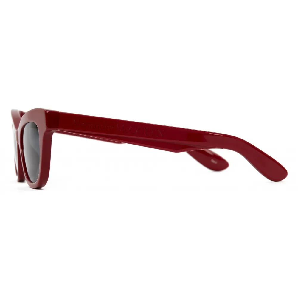 Alexander McQueen - Occhiali da Sole McQueen Angled da Donna - Rosso Grigio Blu - Alexander McQueen Eyewear