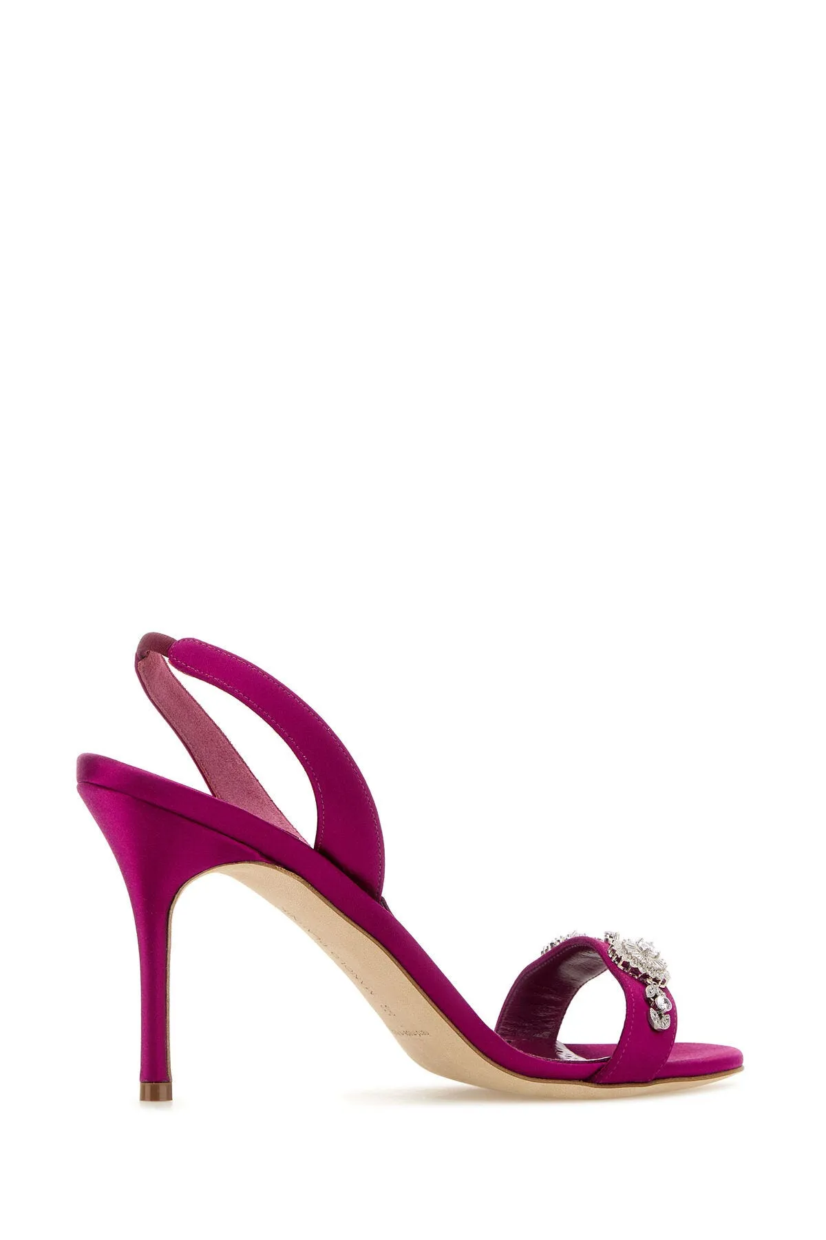 Fuchsia satin Lamisan sandals    