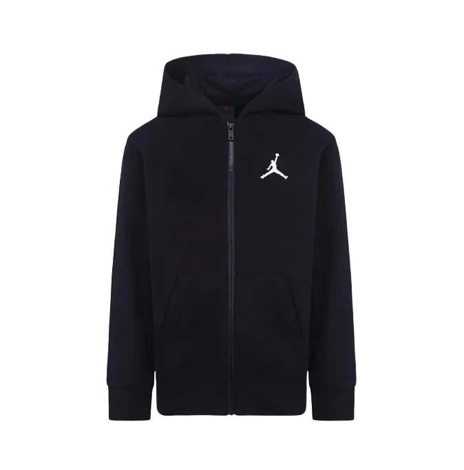 Jordan felpa da ragazzi con cerniera e cappuccio Essentials 95C573-023 nero