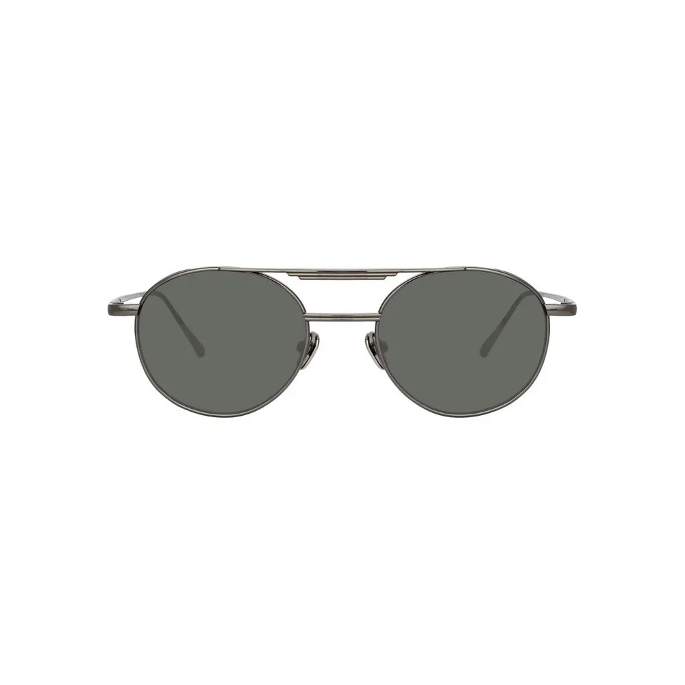 Linda Farrow - Occhiali da Sole Ovale Lou in Nichel - LFL1046C4SUN - Linda Farrow Eyewear