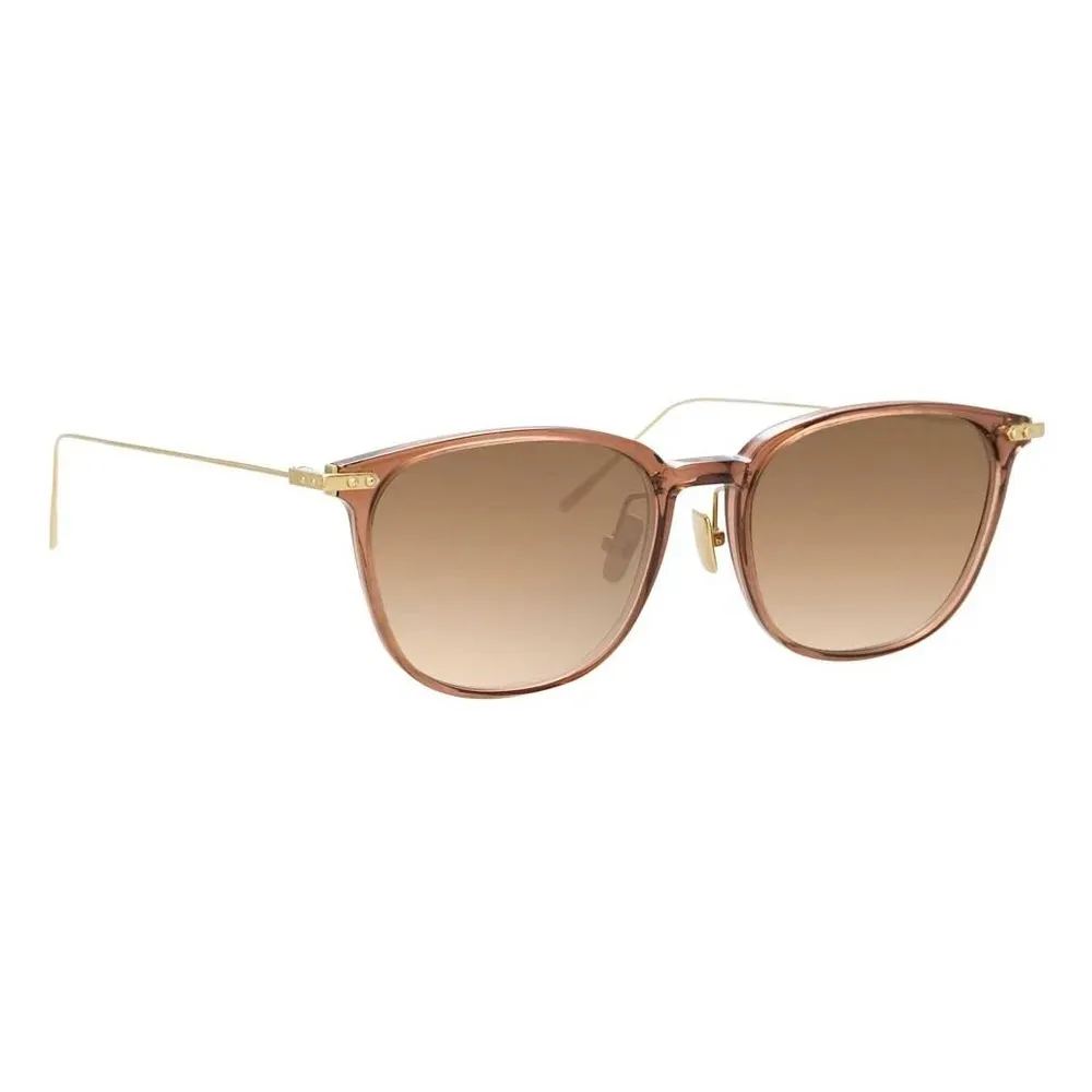 Linda Farrow - Occhiali da Sole Rettangolare Linear Wright A C12 in Tabacco - LF07AC12SUN - Linda Farrow Eyewear