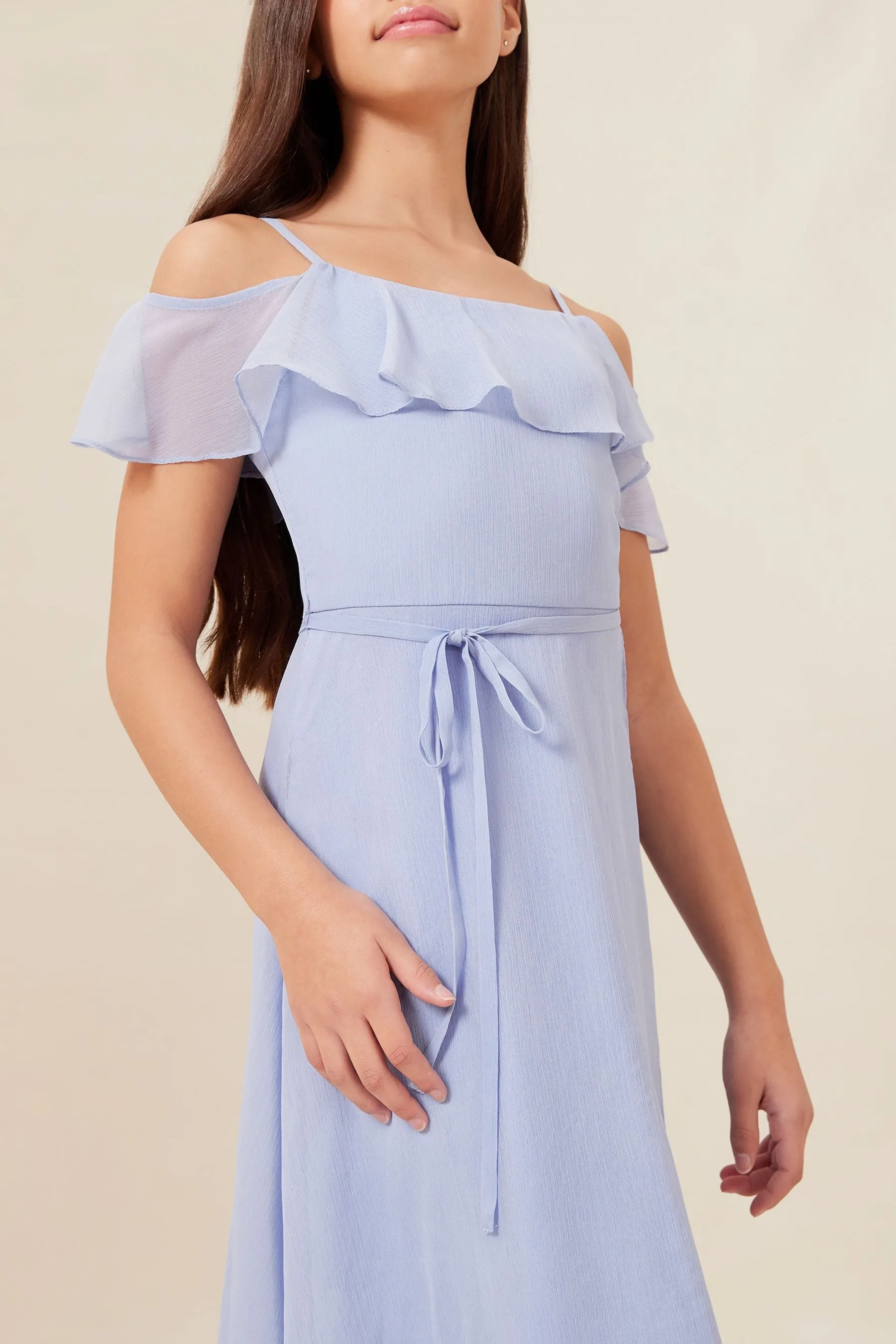 Lipsy Cold Shoulder Maxi Occasion Dress (10-16yrs)    