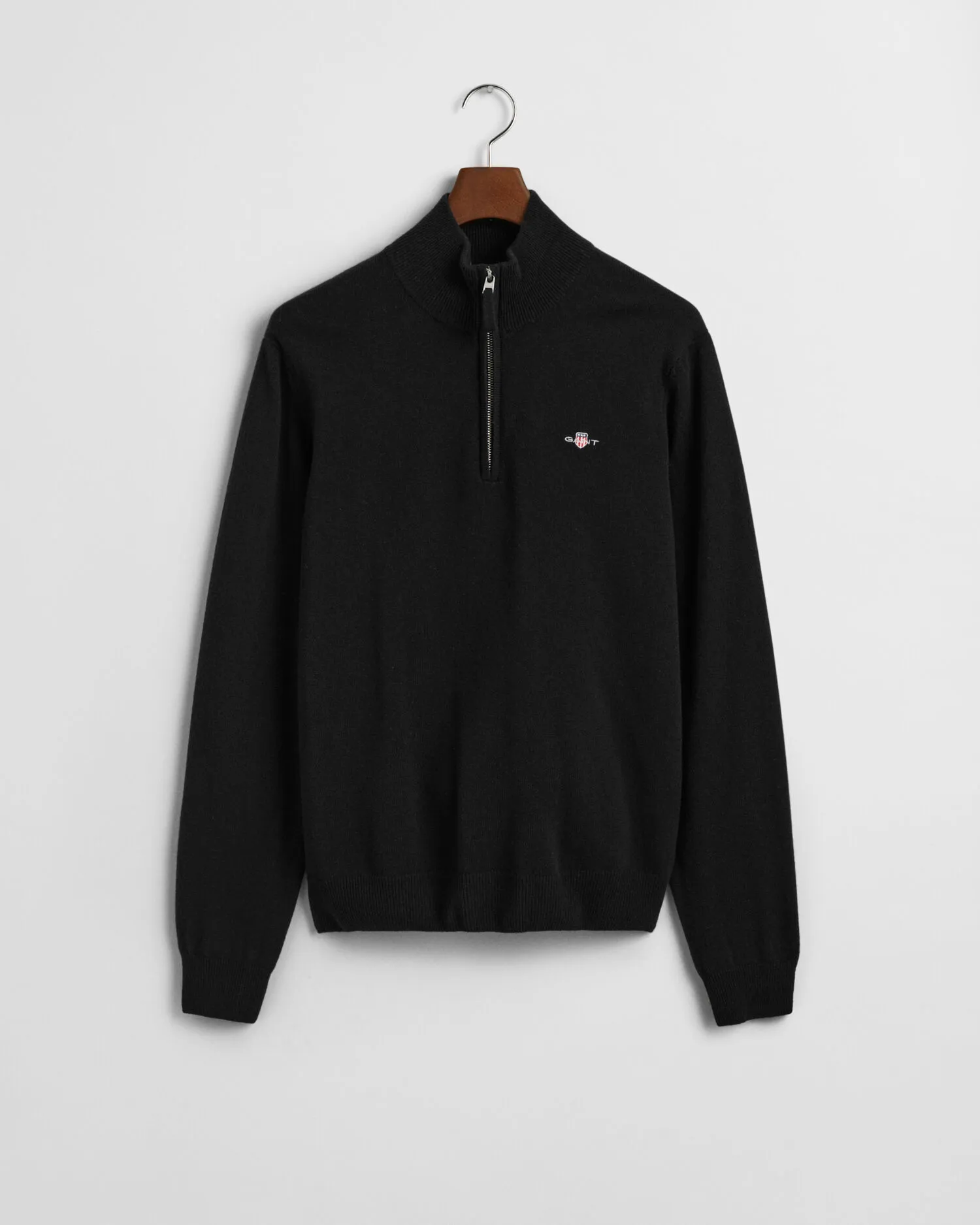 Maglia in lana d’agnello finissima con zip corta    