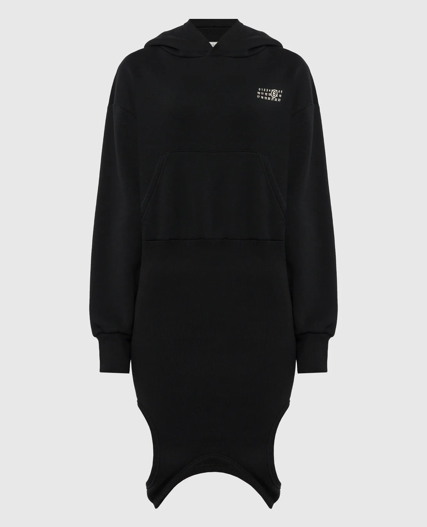 Maison Margiela MM6 Abito nero con cappuccio S52GU0229S25624