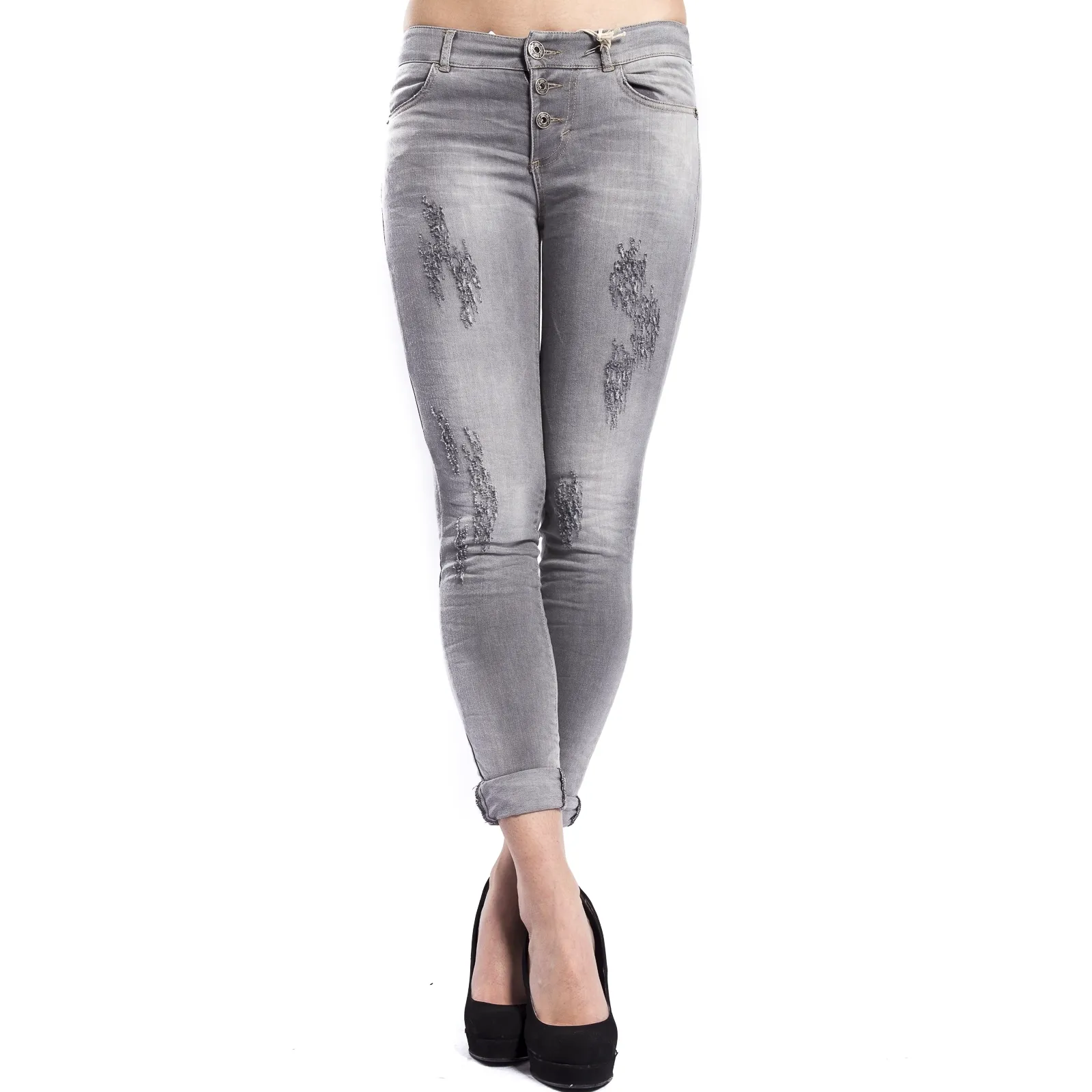 MARYLEY Jeans woman slim fit push-up GRIGIO Art. B690/G9B