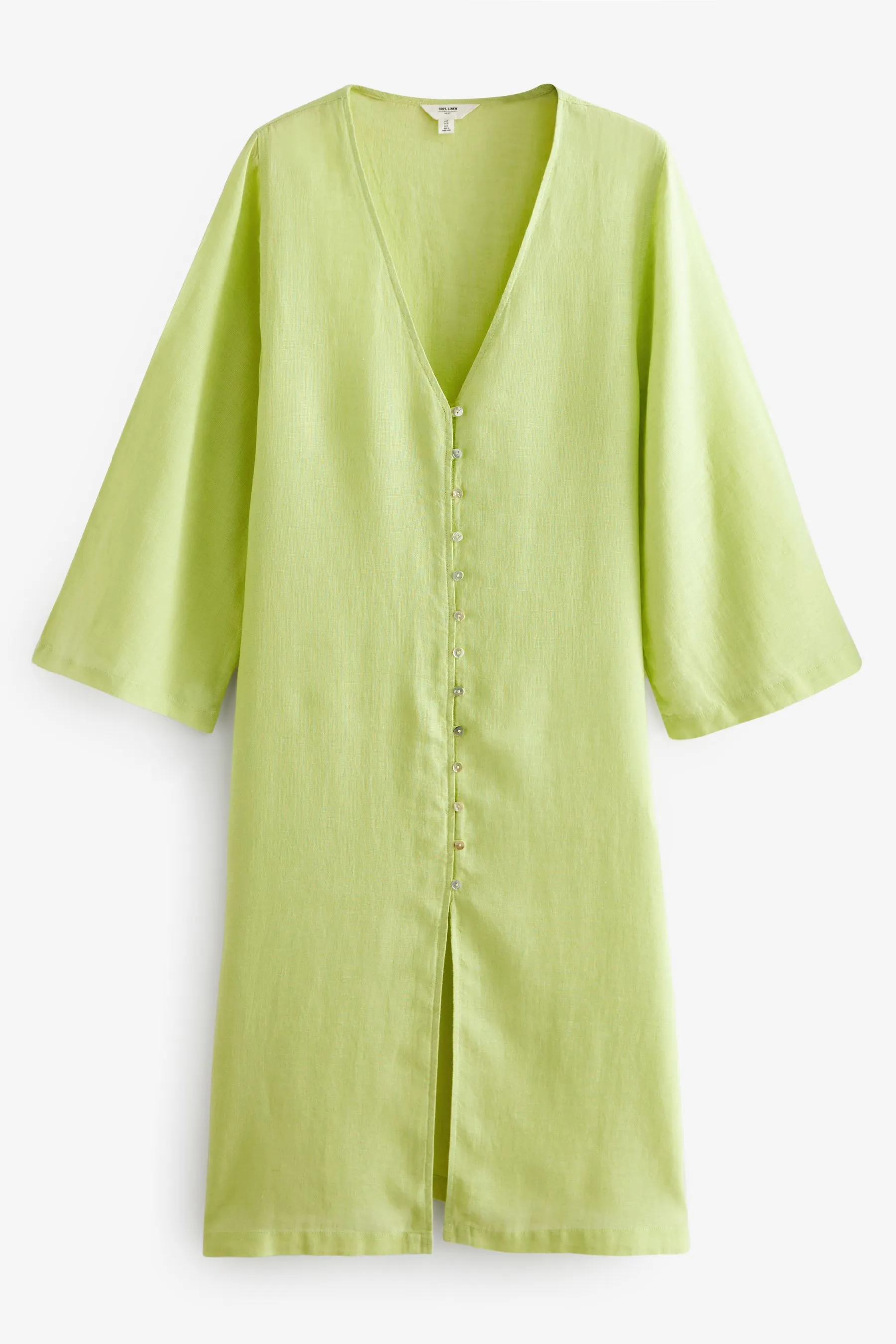 Premium 100% Linen Shirt Dress    