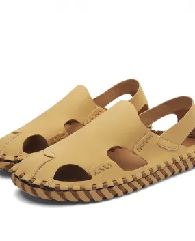 Sandalle Sandals Homme Work Mens Hombre Masculina Ete Big Shoes Genuine Sandalia Verano Couro Sandel Fashion Size De Her