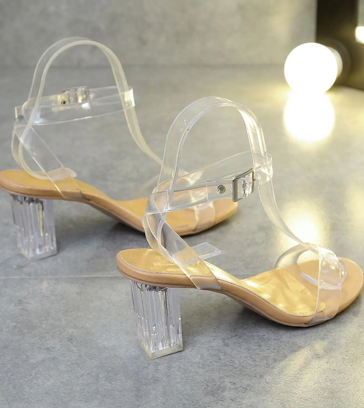 Women Sandals Transparent Pvc Open Toe Clear Shoes  New Women Sandals Crystal